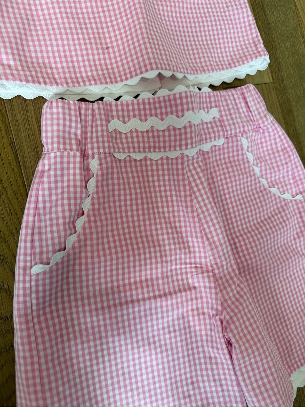 💗 Tessa James - Audrey Short Set in Pink Gingham - 4Y - Picture 5 of 6